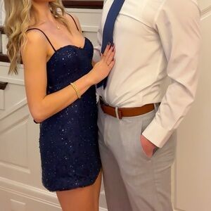 Lucy in the Sky Navy Sequin Mini Dress